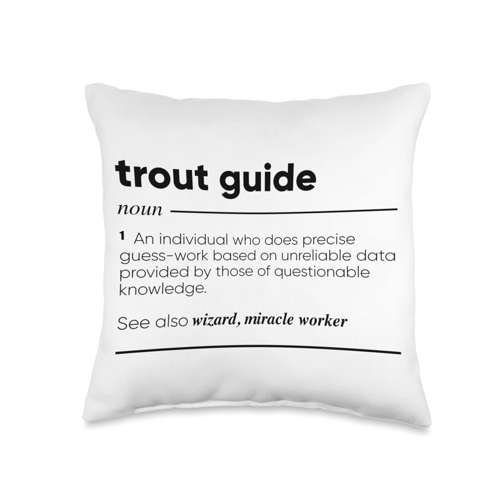 4914 Trout Guide Funny Definition Throw Pillow
